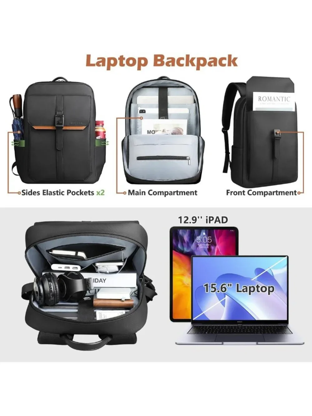 Sleek Slim Laptop Backpack for Men & Women | Stylish, Lightweight, Durable